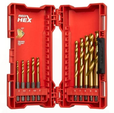 RED HEX - BURGHIE SHOCKWAVE™ HSS-GROUND TITAN PENTRU METAL